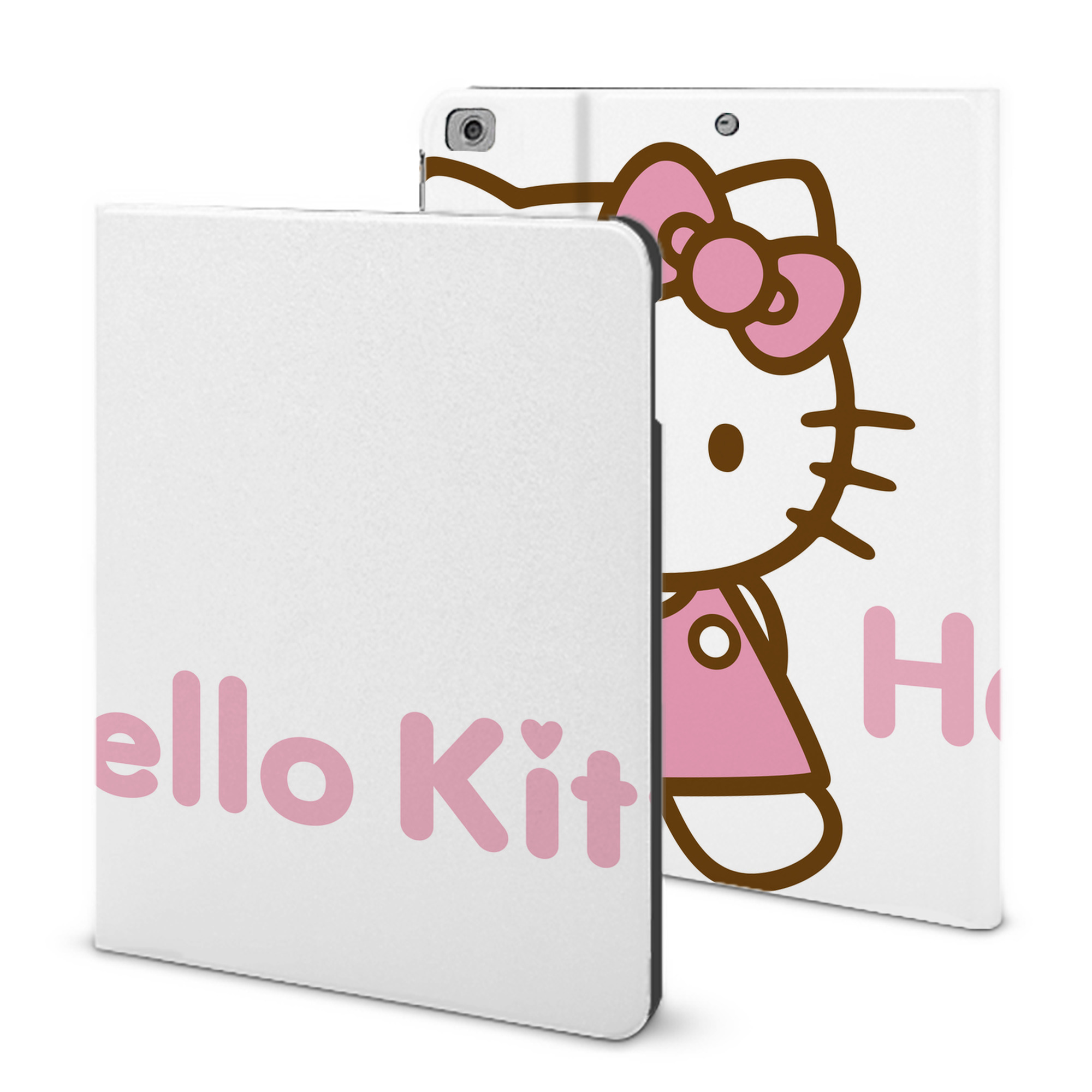 （画像用） Hello Kitty ハローキティ IPad ケース ブック型 PUレザー TPU 耐衝撃 軽量 薄型 ペン収納なし 全面保護 IPad 各モデル対応